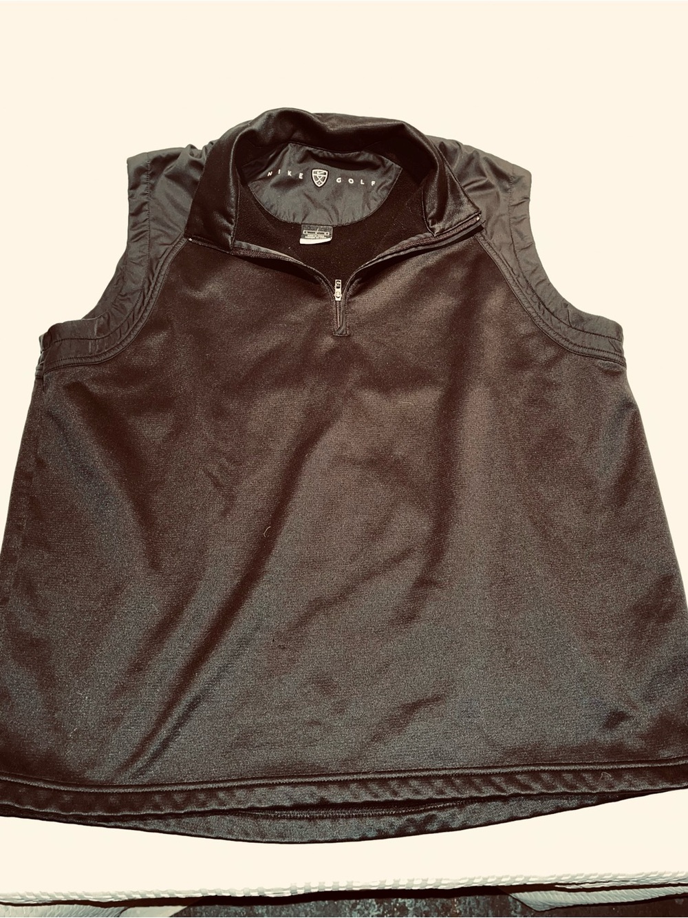 Nike Golf Men’s Black Quarter-Zip Sleeveless Pullover Vest Size Large